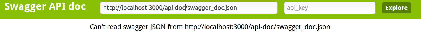 Swagger UI is not working yet